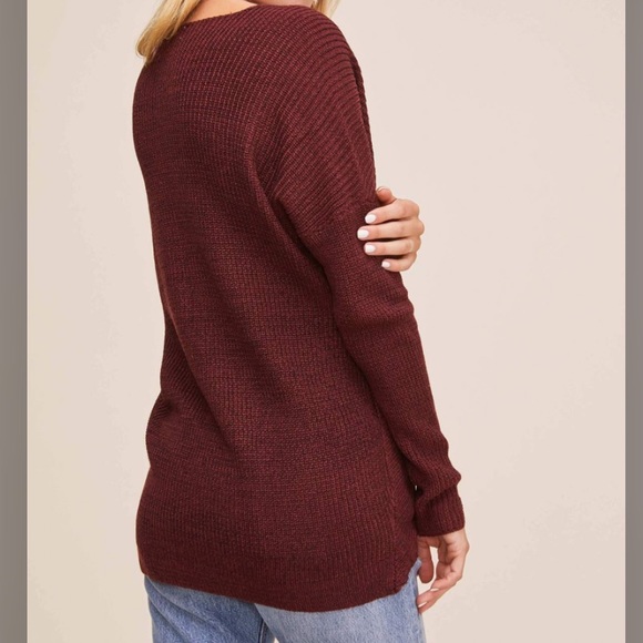 ASTR The Label Copper Faux Wrap Sweater - Picture 7 of 7